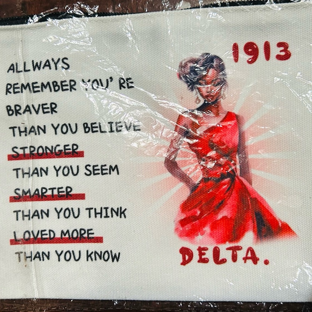 Delta 1913 Red Canvas Pouch/Makeup bag-NEW!